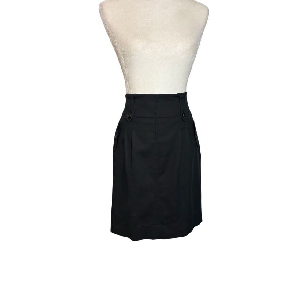 NWT Ann Taylor Stretch high waisted black pencil skirt - 4